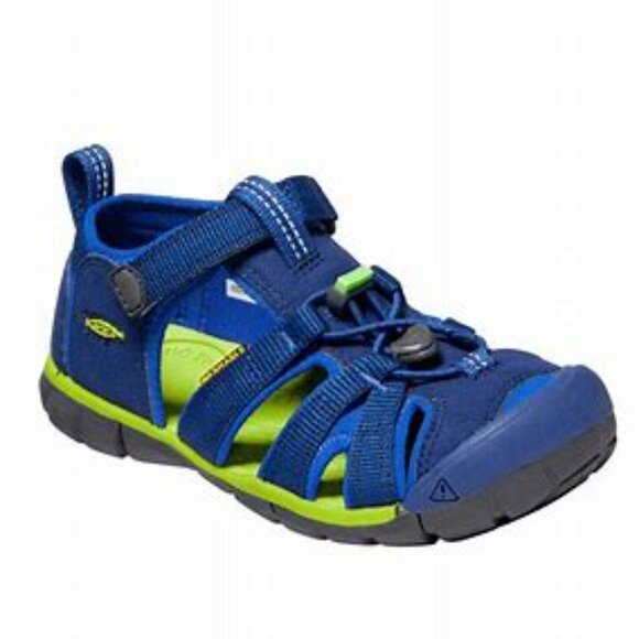 Keen big boys size 4  Blue and Green Sandals with Protective Toe - Picture 1 of 5